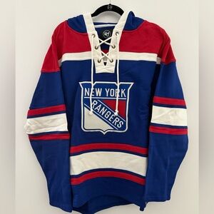 NWT New York Rangers NHL Jersey Sweatshirt Hoodie, Men’s Large